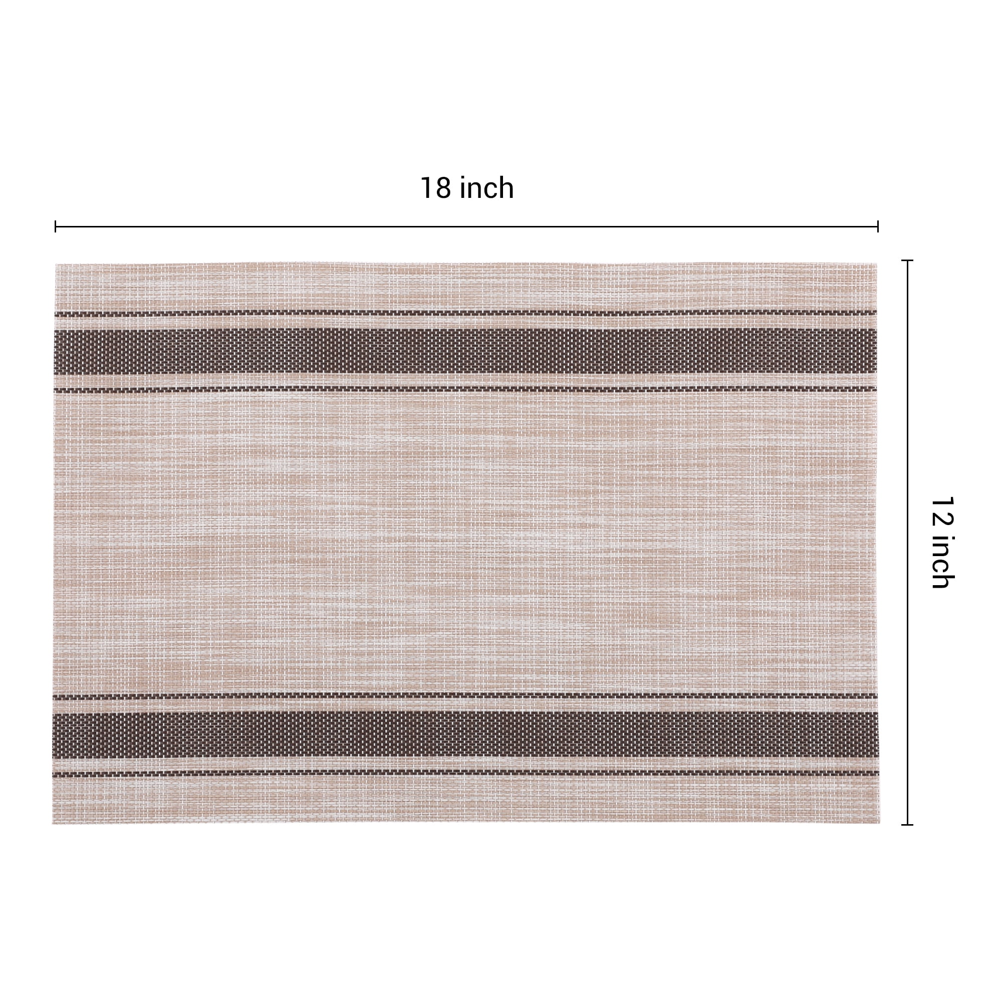 Unique Bargains Placemats Set of 6 Vinyl Placemats Coffee
