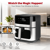 MIRASTON 8.5-Quart Air Fryer, 8 Preset One-Touch Controls, Dishwasher-Safe Basket, Stainless Steel — image 8
