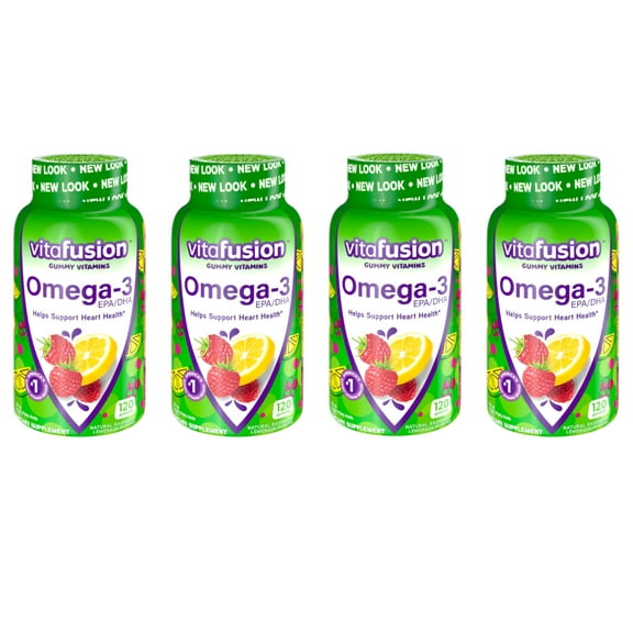 4 Packs Vitafusion Omega-3 Gummies 120 Count Each