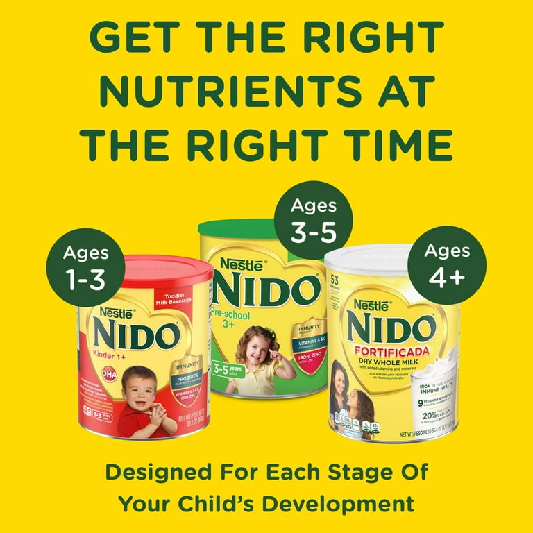 Nestle NIDO Kinder 1+ Toddler Dry Milk Powder, 56.4 oz - Food 4 Less