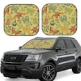 thumbnail image 6 of Kdxio Floral With Butterflies Print 2-Piece Sun Shade Front Windshield - Foldable Car Front Window Sunshades For Most Sedans Suv Truck, 6 of 6
