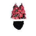 thumbnail image 1 of MiracleSuit Tankini de 2 piezas con cintura plegable floral para mujer, rojo, 12 Miraclesuit Tankini, 1 of 2