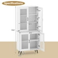 thumbnail image 3 of Costway Armoire de Garde-Manger de Cuisine avec Portes Cannelées Translucides et Tablette Ajustable, 3 of 10
