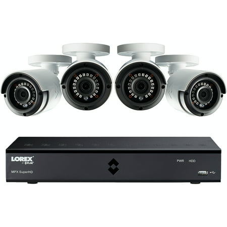 Lorex 4MP Super HD 4 Channel Security System with Lorex Secure (Best Secure Chat App)