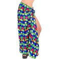 thumbnail image 2 of HAPPY BAY Women's Bikini Wraps Beach Wrap Sarong Coverup Skirt Bathing suit Swimwear Swimsuit Coverup for Women One Size Royal, Tropical, 2 of 4
