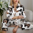 thumbnail image 6 of Fuzoiu dogs pets collage Print Women's Long-Sleeved Pajama,Lounge Button Down Nightwear,Womens Notch Collar Pajama Set-XX-Large, 6 of 7