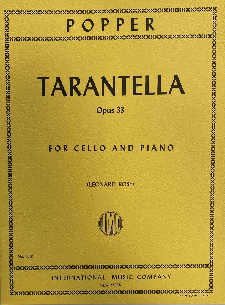 David Tarantella Op for Cello and Piano (IMC # 1610) - Walmart.com