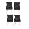 thumbnail image 1 of Plata Import Stonefort Chair in Black Set of 4 for Dining Area, 1 of 4