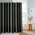 thumbnail image 4 of Shower Curtains for Bathroom, Black Green White Waterproof Fabric Shower Curtain, Boho Vintage Abstract Striped Lines Decorative Bathroom Curtain for Bathtub, 72"x72", No Hooks Included, 4 of 9
