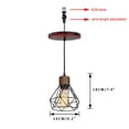 thumbnail image 2 of KAYYELAMP Hanging Light Walnut Base E26 Connection Black Metal Cage Shade Vintage Design Pendant Lamp Replacement Downlight For Kitchen Dining Table Loft Bar(No Bulb), 2 of 7