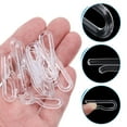 thumbnail image 4 of 300Pack Durable Plastic Alligator Clips, 1.42" Clear U Shape Shirt Clip Clothespins, 4 of 6