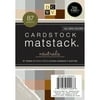 American Craft Die Cuts with a View - Cardstock Stack - White Core - Textured - 4.5 x 6.5 - Neutrals