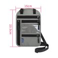 thumbnail image 3 of Neck Pouch With Rfid Blocking, Passport Organiser Bag, Passport Holder With Adjustable Neck Strap, Neck Wallet For Travel, 3 of 5