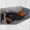 thumbnail image 6 of Space Soft Flannel Fleece Throw Blanket, Astronaut on the Moon and Rocket Satellites on Orbit Fun Journey Universe Cartoon, Cozy Plush for Indoor and Outdoor Use, 50" x 70", Multicolor, by Ambesonne, 6 of 6