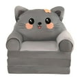 thumbnail image 1 of Sofá de sofá de sofá plegable para niños dibujos animados para lavar, cómodo, tumbona liviana para niños pequeños, cama de sofá para dormitorio de Gris, 1 of 8