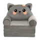 thumbnail image 1 of Sofá plegable para niños, sofá de suelo con dibujos animados, cómodo sillón reclinable, lavable y portátil. Gris, 1 of 9