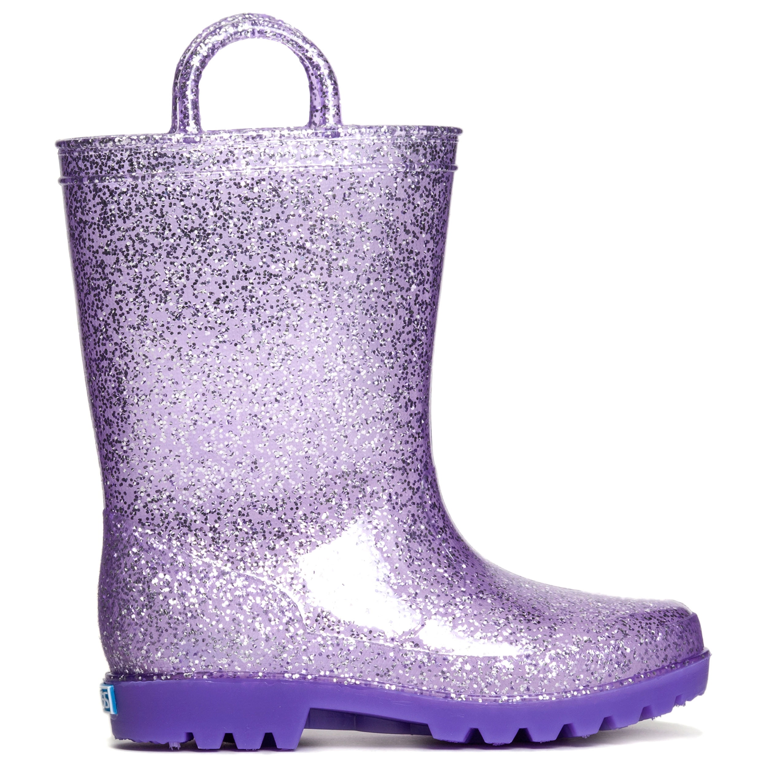 bønner redde kritiker ZOOGS Kids Glitter Rain Boots for Girls and Toddlers, Multi Glitter, 8  Toddler - Walmart.com
