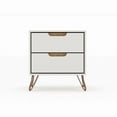 thumbnail image 4 of Manhattan Comfort Rockefeller 2-Drawer Wood Nightstand in Off White (Set of 2), 4 of 12