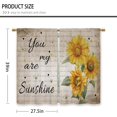 thumbnail image 2 of Farmhouse Sunflower Kitchen Curtains Vintage Country Rustic Small Short Cafe Window Curtains You are My Sunshine Rod Pocket Bathroom Drapes Treatment Tier Curtains 2 Panels (27.5x39 Inch), 2 of 6
