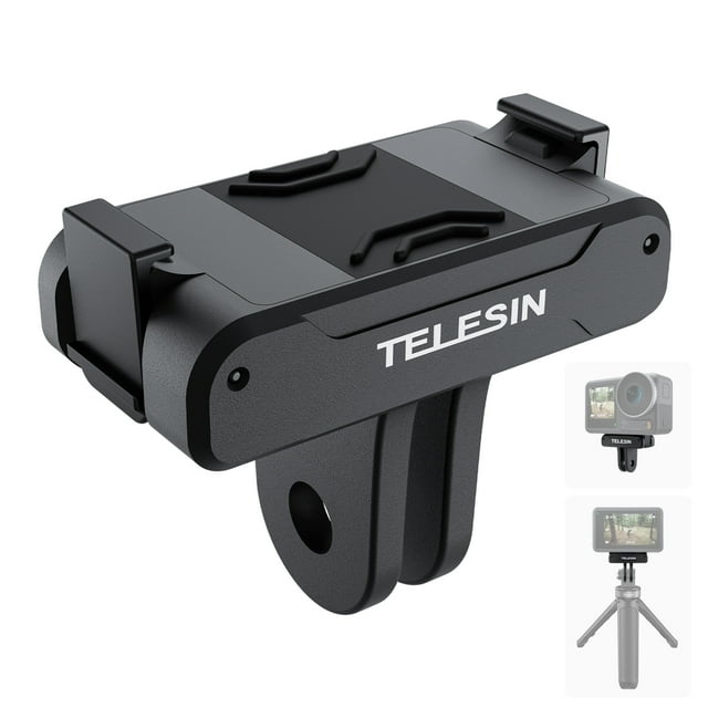 TELESIN OA-TPM-T04 Support Magnétique à Dégagement Rapide pour Caméra d'Action Support de Caméra en Métal avec Adaptateur de Caméra D\'action Compatible avec Action 4/3