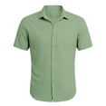 thumbnail image 3 of DGMIOCS Chemise pour Homme Invitée de Mariage Coupe Classique Chemise Décontractée Confortable Vert2 TTG, 3 of 4