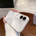 thumbnail image 1 of CD Laser Luxury Solid Candy Color Camera Protect Phone Case For iPhone 16 15 14 13 12 11 Pro Max Skin Feeling Full Back Cover White For iPhone 16, 1 of 6