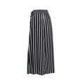 thumbnail image 2 of Babysbule Skirt for Women Plus Size Women Casual Striped Ankle-length Chiffon Lace-Up Vintage Long Skirt, 2 of 4