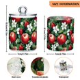 thumbnail image 5 of Yayeee 4 Pack Qtip Holder Bathroom Cotton Swab Canister with Lid Clear Dispenser Set, Red Apple Pattern, 5 of 6