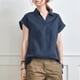 thumbnail image 2 of Tops de camisa sólida de manga corta con cuello vuelto a la moda para mujer Fridja  ghk7339, 2 of 9