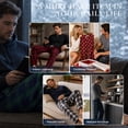 thumbnail image 3 of U2SKIIN Mens Fleece Pajama Pants, Comfy Plaid Lounge PJ Bottoms with Pockets,(Dark-Blue Plaid,S), 3 of 6