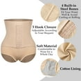 thumbnail image 3 of QRIC Women Tummy Control Shaperwear Panties High Waist Cincher Body Shaper Briefs Girdle Slimming Underwear Beige XL, 3 of 6