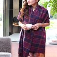 thumbnail image 3 of Fashionable Womens Large Plaid Wool Scarves for Fall and Winter, 3 of 5