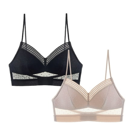 

Shpwfbe Underwear Women 2Pc No Steel Ring French Big Open Back Beautiful Back U Shaped Summer Ultra Thin Bud Bras For Women Lingerie For Women