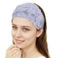 thumbnail image 4 of Unique Bargains 1 Pc Headband Maple Leaf Lace Hairband for Women Light Purple, 4 of 5