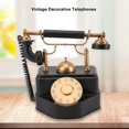 thumbnail image 4 of Vintage Decorative Telephones, Retro  Dial Phone Black  For Home, 4 of 8