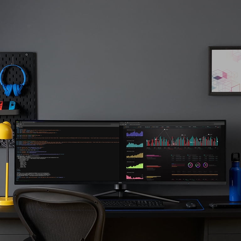 onn 49" 3840x1080 Curved Dual FHD Gaming Monitor photo 7