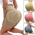 thumbnail image 5 of Push Up Leggings Cycling Gym Shorts High Waist Women Shorts Sports Shorts RED L/XL R-2, 5 of 8