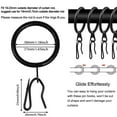 thumbnail image 3 of 40 Pcs Metal Curtain Drapery Rings & Hooks, 30 mm Internal Diameter, Black Curtain Hooks for Drapes, Internal Diameter for Window, 3 of 8