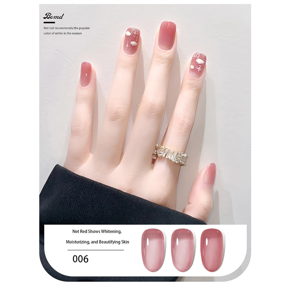 BOMD Ice Transparent Nail Polish Glue Set 2023 New Jelly Transparent ...