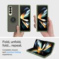 thumbnail image 7 of CoverON For Samsung Galaxy Z Fold4 Phone Case, Clear Back Ring Holder Kickstand Cover, Green, 7 of 7