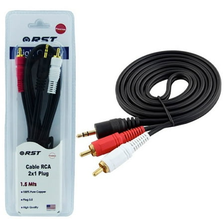 Cable RCA 2 a 1 Jack Macho 3.5 mm RST