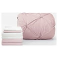thumbnail image 5 of The Complete Dorm Essentials Value Pack in Paige Pink, 21-Piece Twin XL Bedding Comforter Set, With Bonus Mattress Topper, Sheets, Pillows, 100% Cotton Towels, & Storage by Dawn, 5 of 8