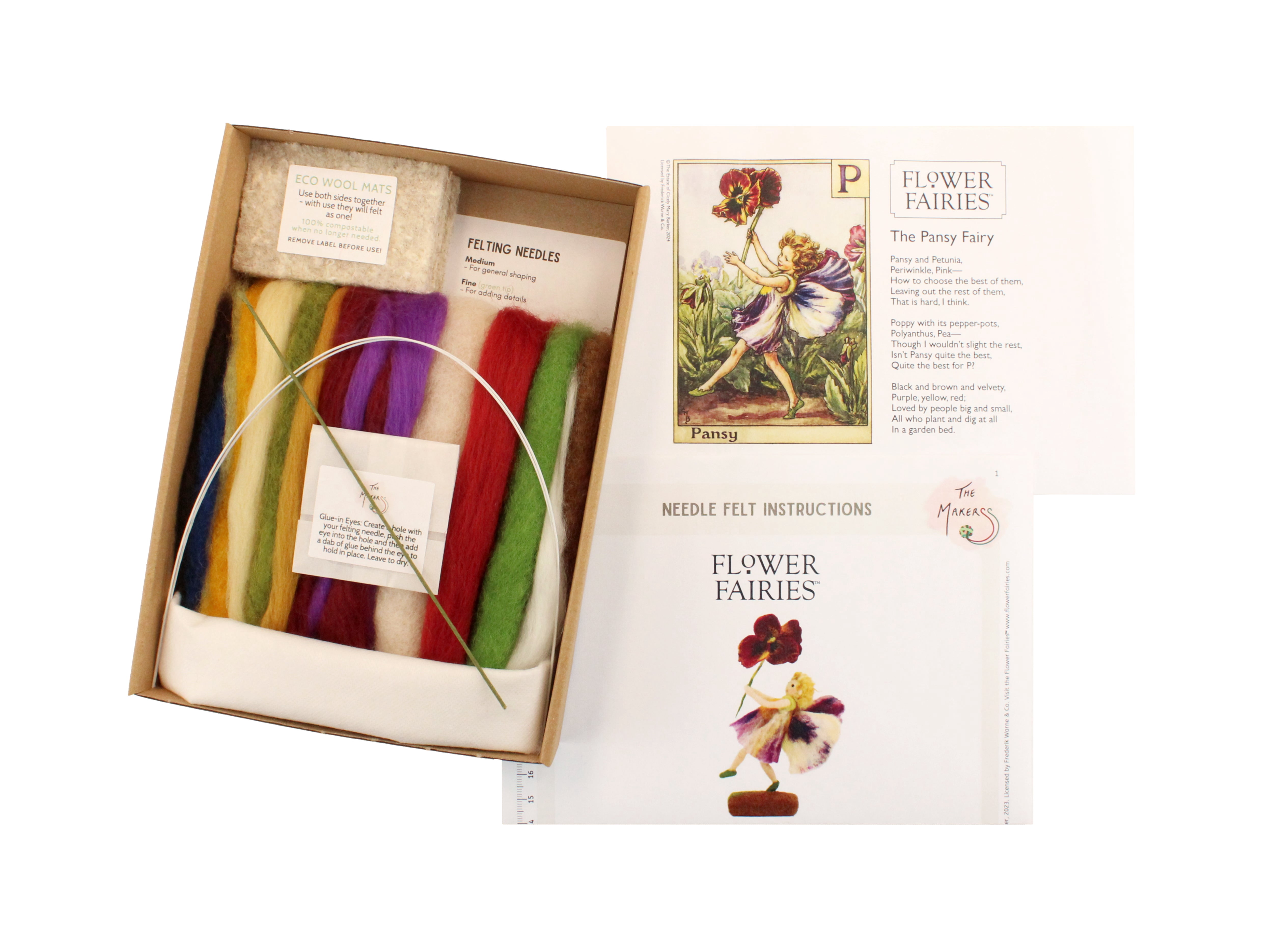 Felting Kit - Pansy Fairy Needle Felting Kit