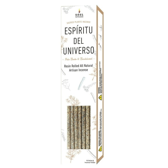 Palo Santo and Sandalwood | Espiritu del Universo 10 Pack Hand Resin Rolled All Natural Incense Sticks | Space Clearing Negative Energy