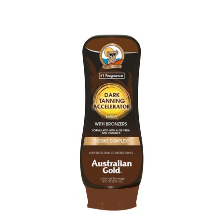 Dark Tanning Accelerator Lotion with Instant Bronzer Australian Gold, 8 fl oz