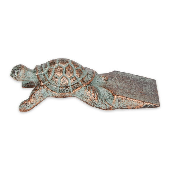 Green Cast Iron Turtle Door Stopper 5.1x1.96x1.5