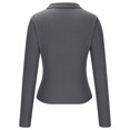 thumbnail image 6 of yillto Womens Long Sleeve V Neck Shirts Casual Business Collared Work Top Slim Basic 2024 Fall Shirt, 6 of 7