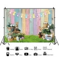 thumbnail image 3 of SUNOLIFE 7x5ft,Happy Easter Backdrop,Spring Easter Bunny Photography Background Wood Backdrops Banner for Party Decorations, 3 of 5