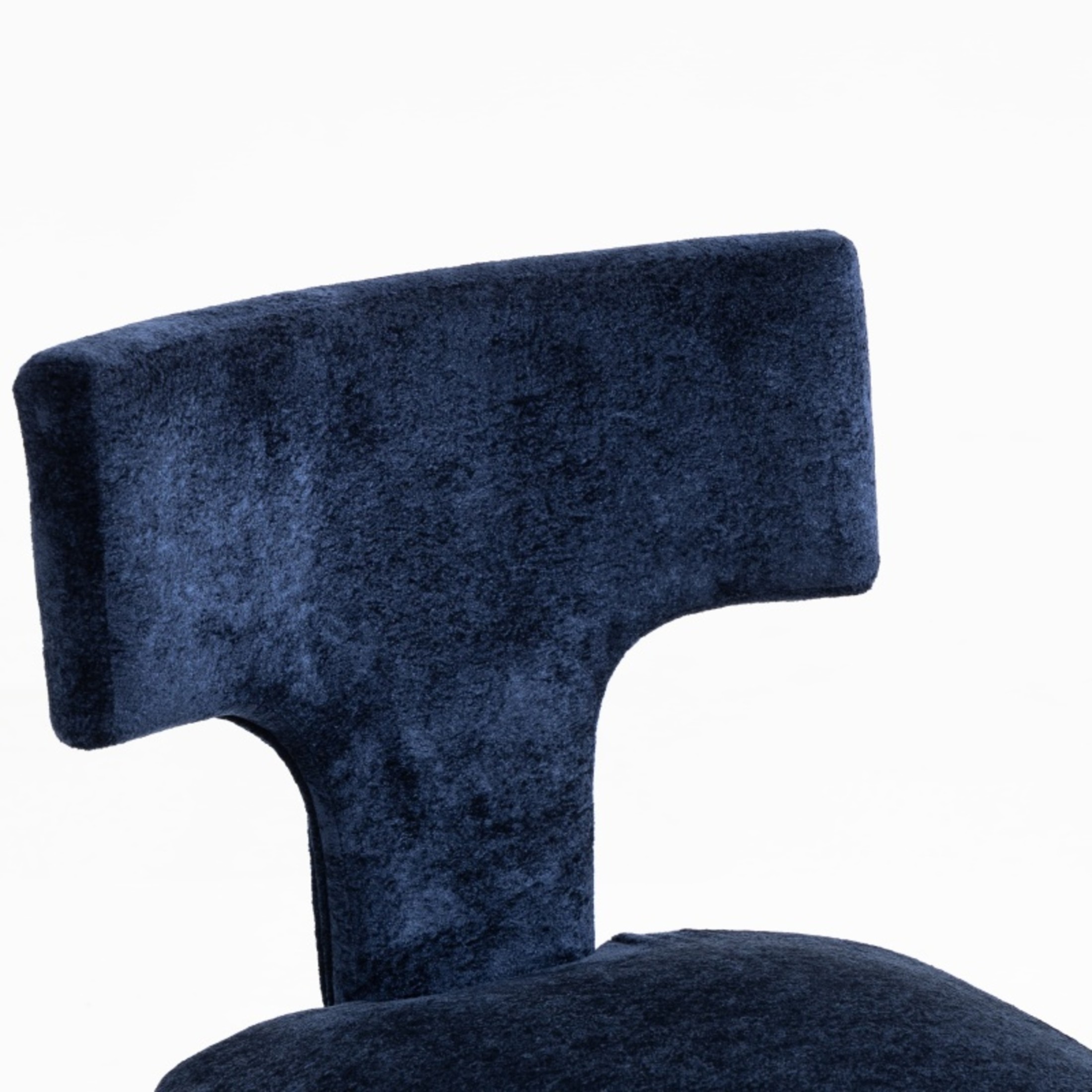 Noble House Mid-Century Fabric Upholstered Dining Chairs, Solid Wood Frame, Set of 2, Blue