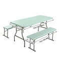 thumbnail image 2 of Picnic Table Cover 3-Piece Set Waterproof Stain Resistant Elastic Tablecloth with Bench Covers for Outdoor Patio Camping and Dining, 2 of 5